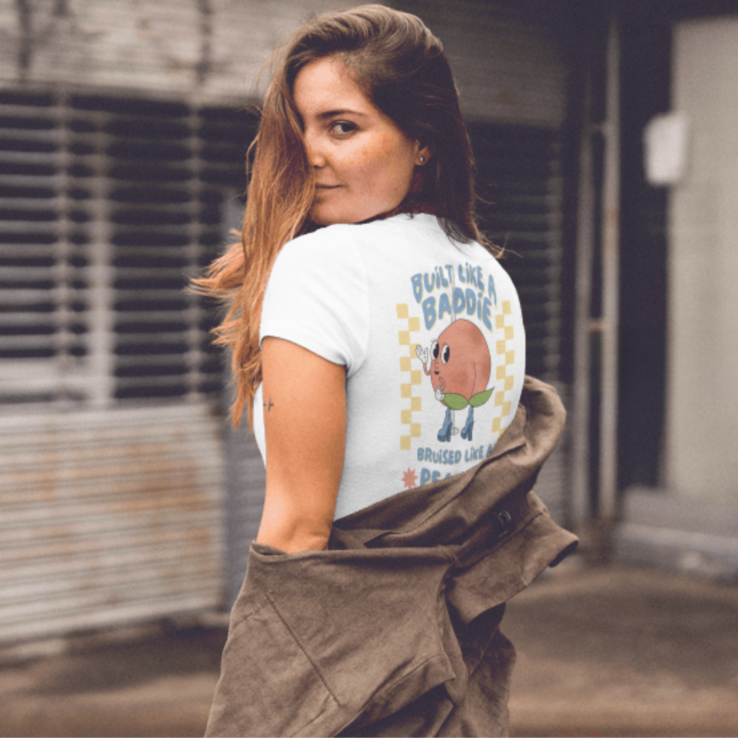 Built Like a Baddie - Bruised Like a Peachie T-shirt
